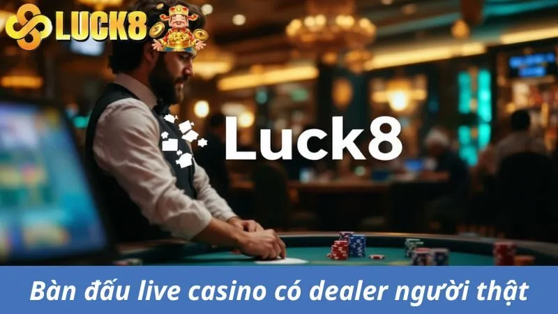 Live casino với bàn đấu do chính dealer người thật điều phối