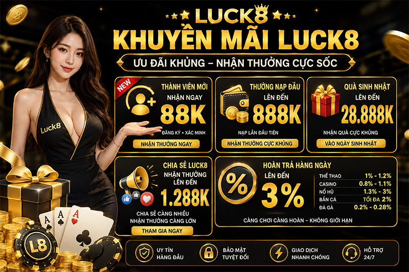 Chương trình khuyến mãi Luck8
